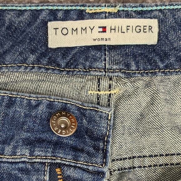 Tommy Hilfiger Woman Blue Jeans Size 12/31 Straight Inseam 31" High-Rise Flap - Picture 5 of 10